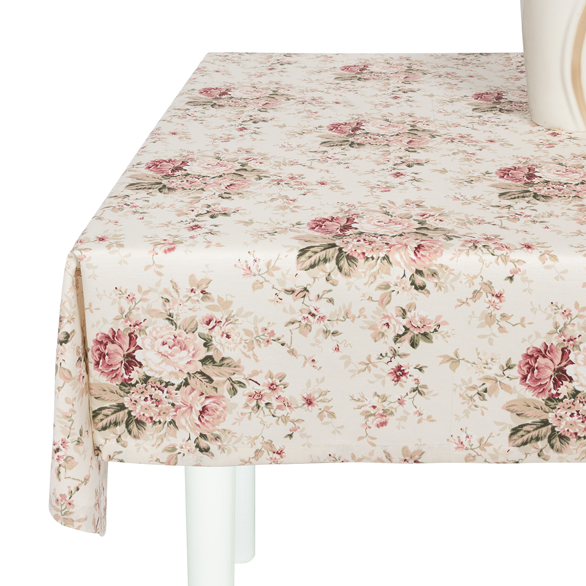 Скатерть водоотталкивающая Maifon Розочки Кремовые