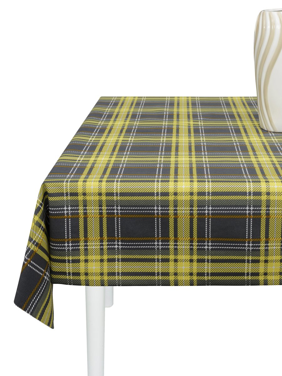Скатерть водоотталкивающая Maifon Шотландка Жёлтая