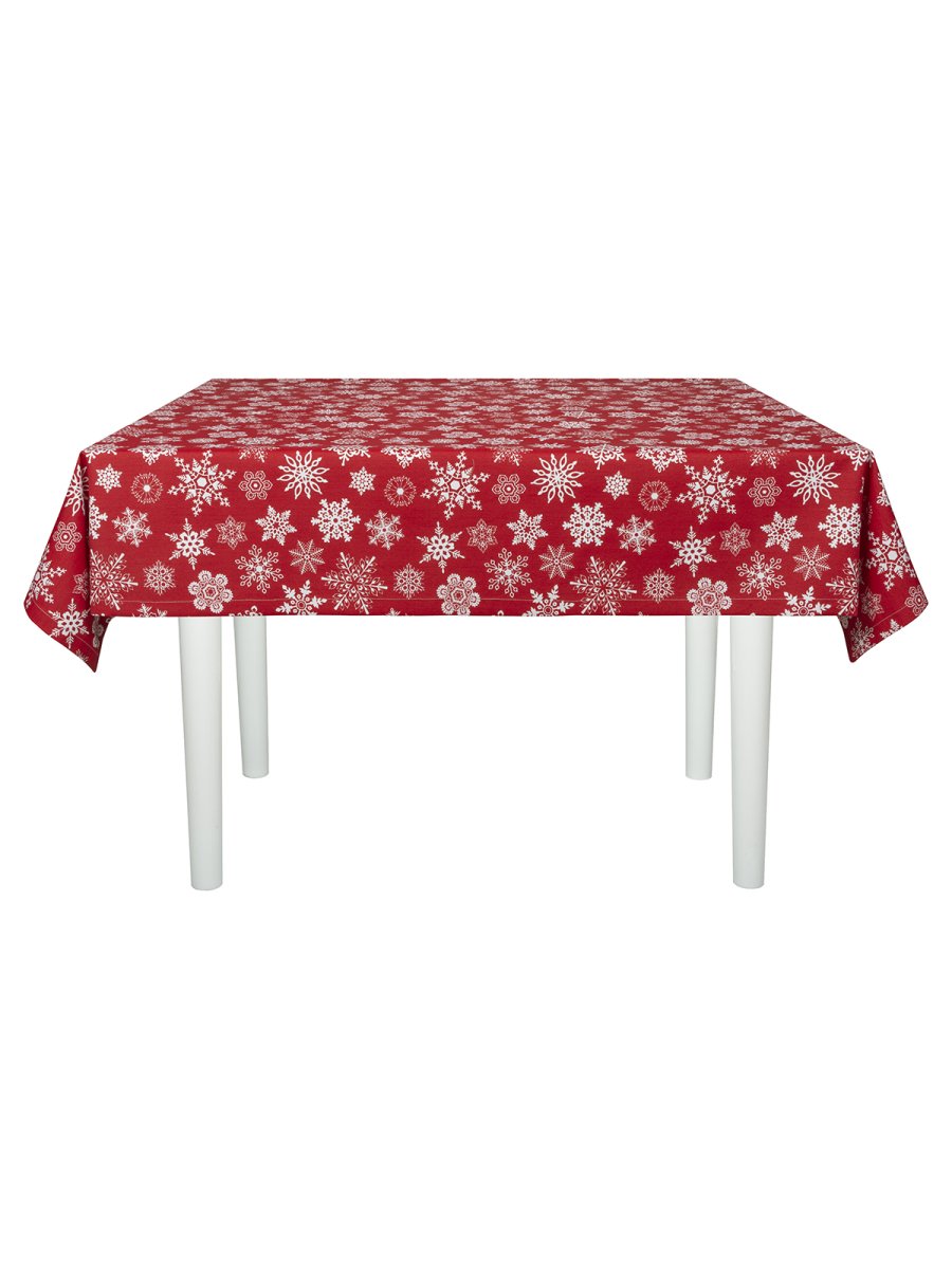 Тефлоновая скатерть Maifon Снежана Красная