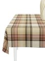 Скатерть водоотталкивающая Maifon Шотландка Бежевая