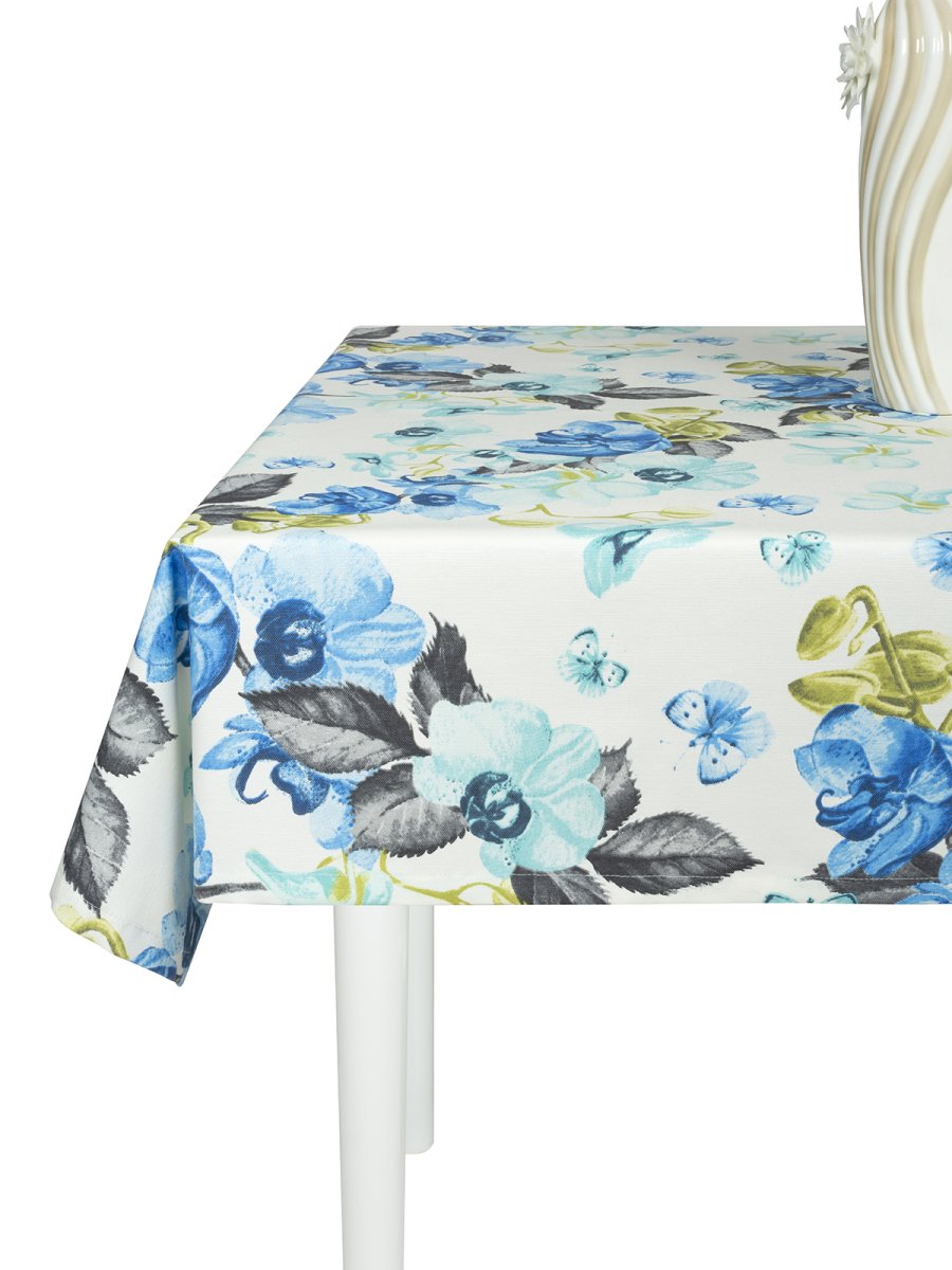 Тефлоновая скатерть Maifon Орхидея Синяя