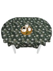 Скатерть водоотталкивающая Maifon Снежинка Зеленая