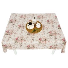Скатерть водоотталкивающая Maifon Розочки Кремовые