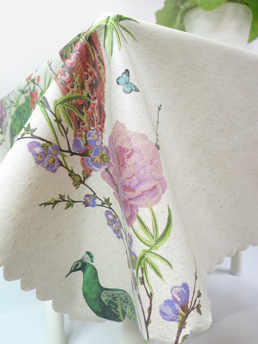 Скатерть водоотталкивающая Maifon Павлины