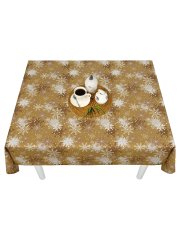 Скатерть водоотталкивающая Maifon Снежинка Золотая
