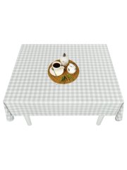 Скатерть водоотталкивающая Maifon Клетка Бежевая