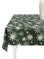Скатерть водоотталкивающая Maifon Снежинка Зеленая