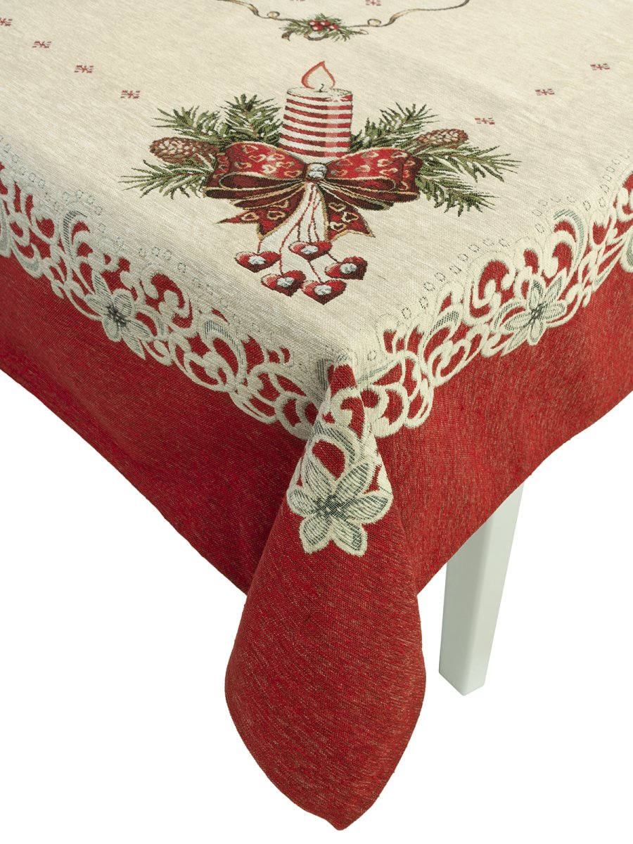 Гобеленовая скатерть Рождественские свечи