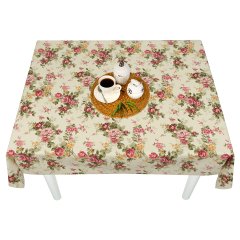 Скатерть водоотталкивающая Maifon Розочки Бордовые