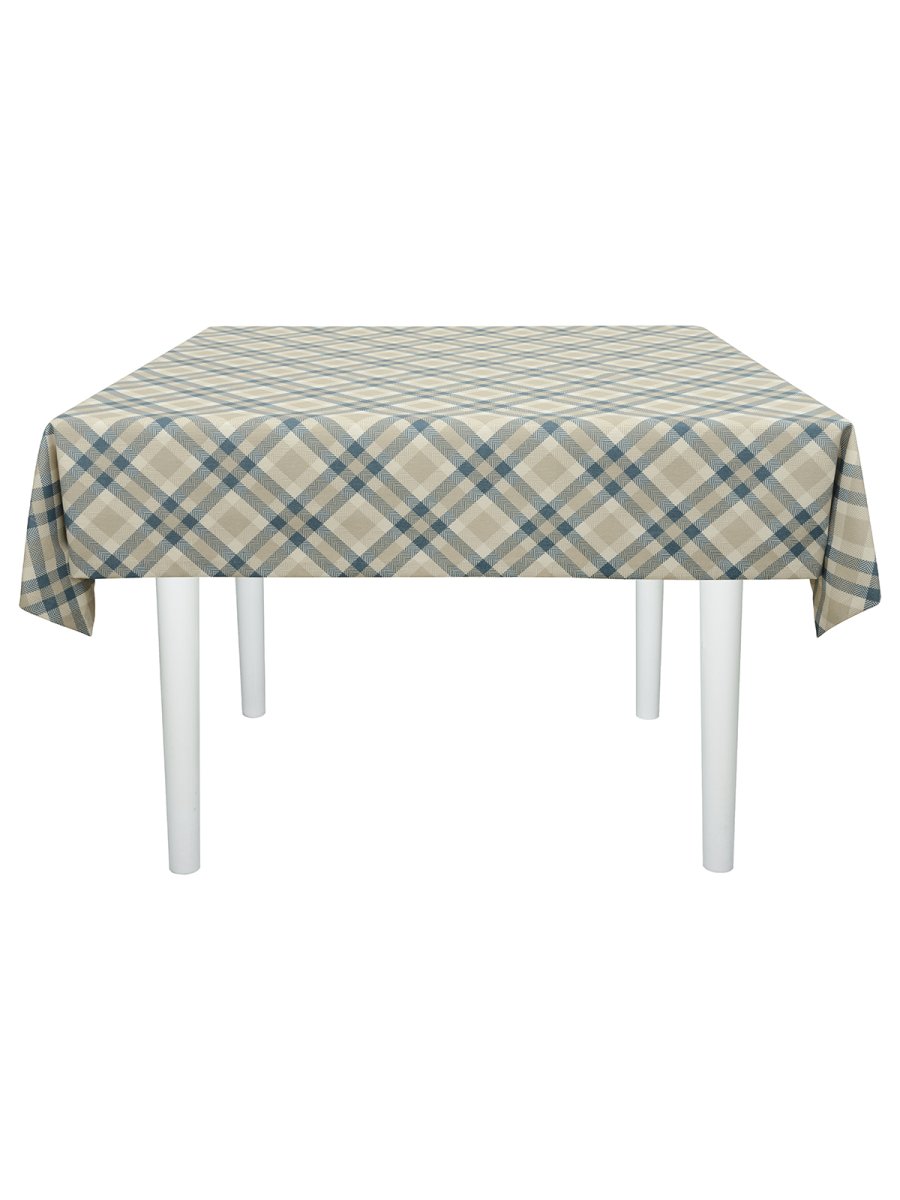 Скатерть водоотталкивающая Maifon Шотландка Синяя