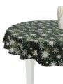 Скатерть водоотталкивающая Maifon Снежинка Зеленая