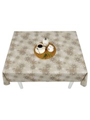 Скатерть водоотталкивающая Maifon Снежинка Бежевая