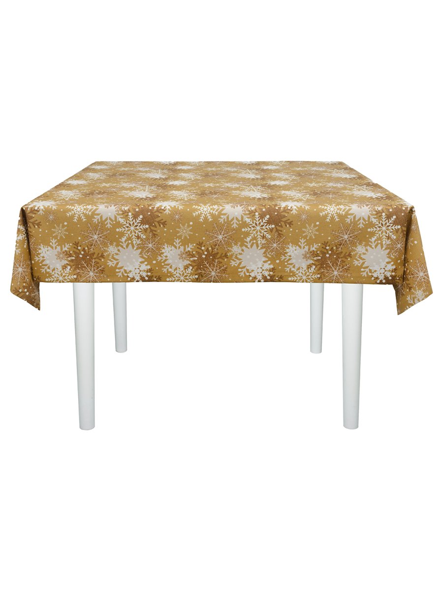 Скатерть водоотталкивающая Maifon Снежинка Золотая
