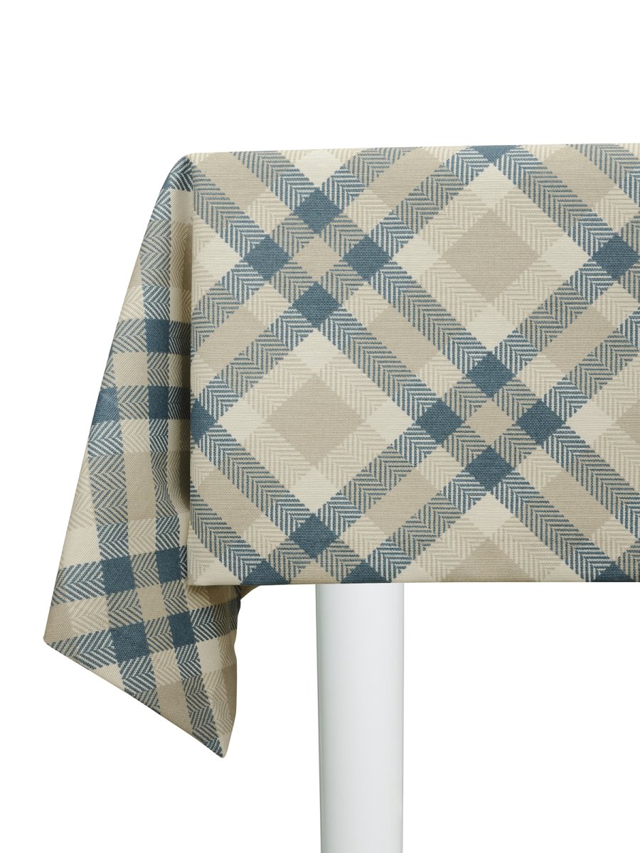 Скатерть водоотталкивающая Maifon Шотландка Синяя