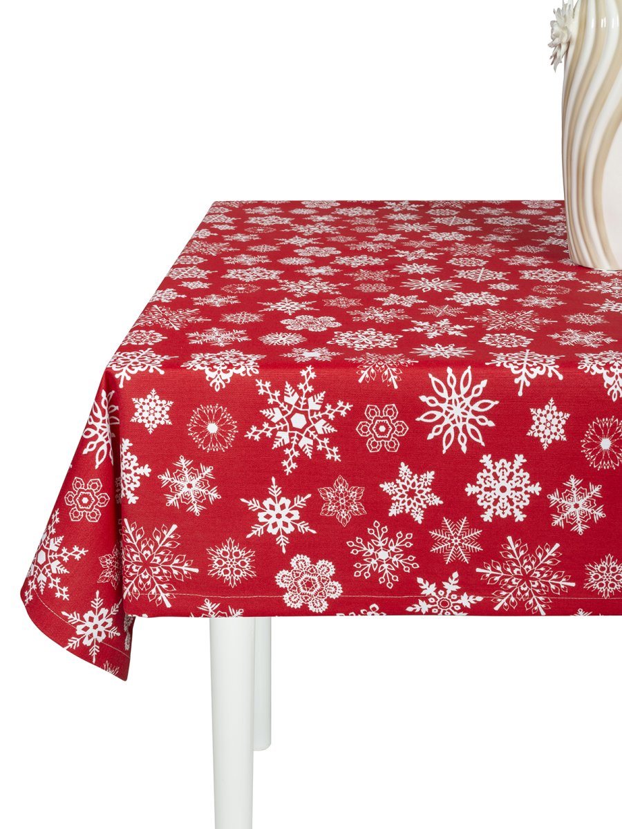 Тефлоновая скатерть Maifon Снежана Красная