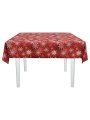 Скатерть водоотталкивающая Maifon Снежинка Красная