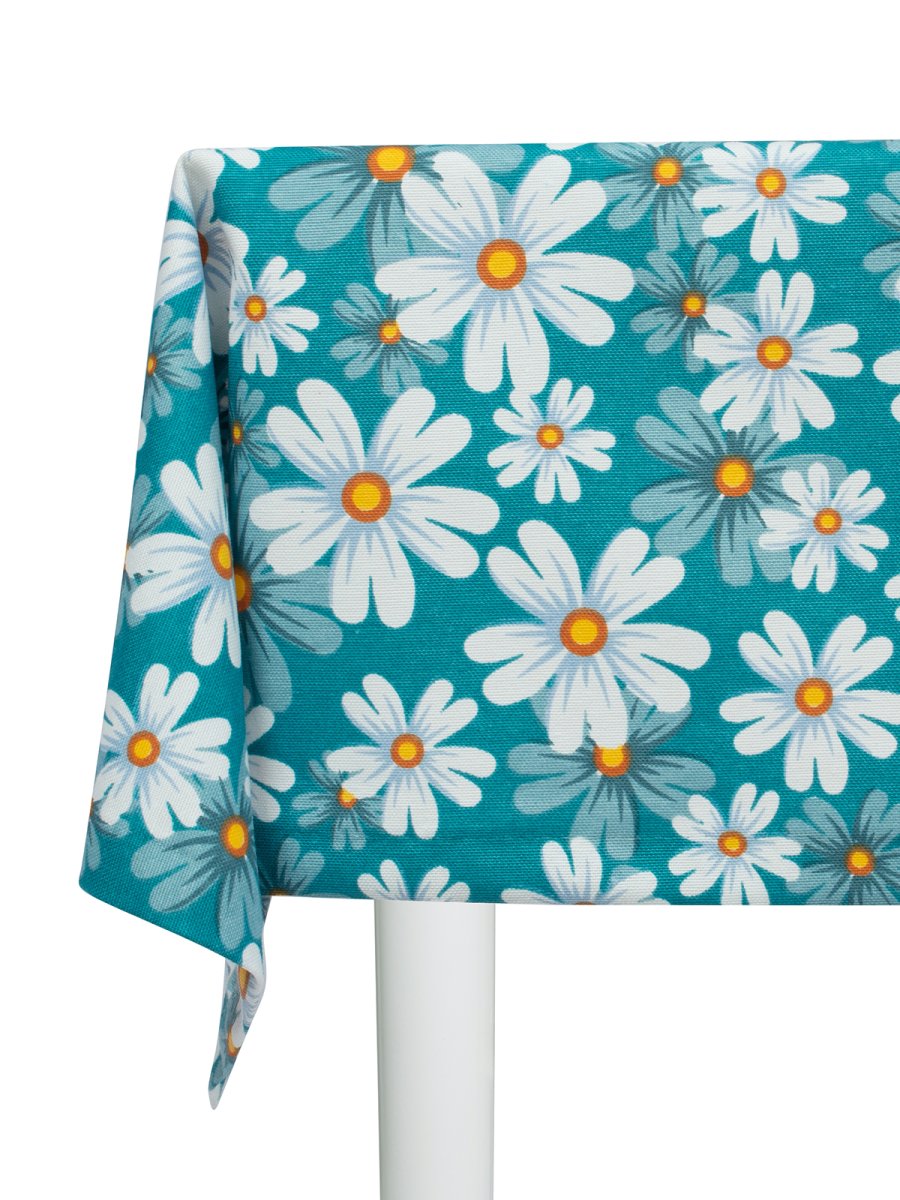 Скатерть водоотталкивающая Maifon Ромашки Голубая