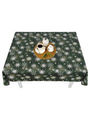 Скатерть водоотталкивающая Maifon Снежинка Зеленая
